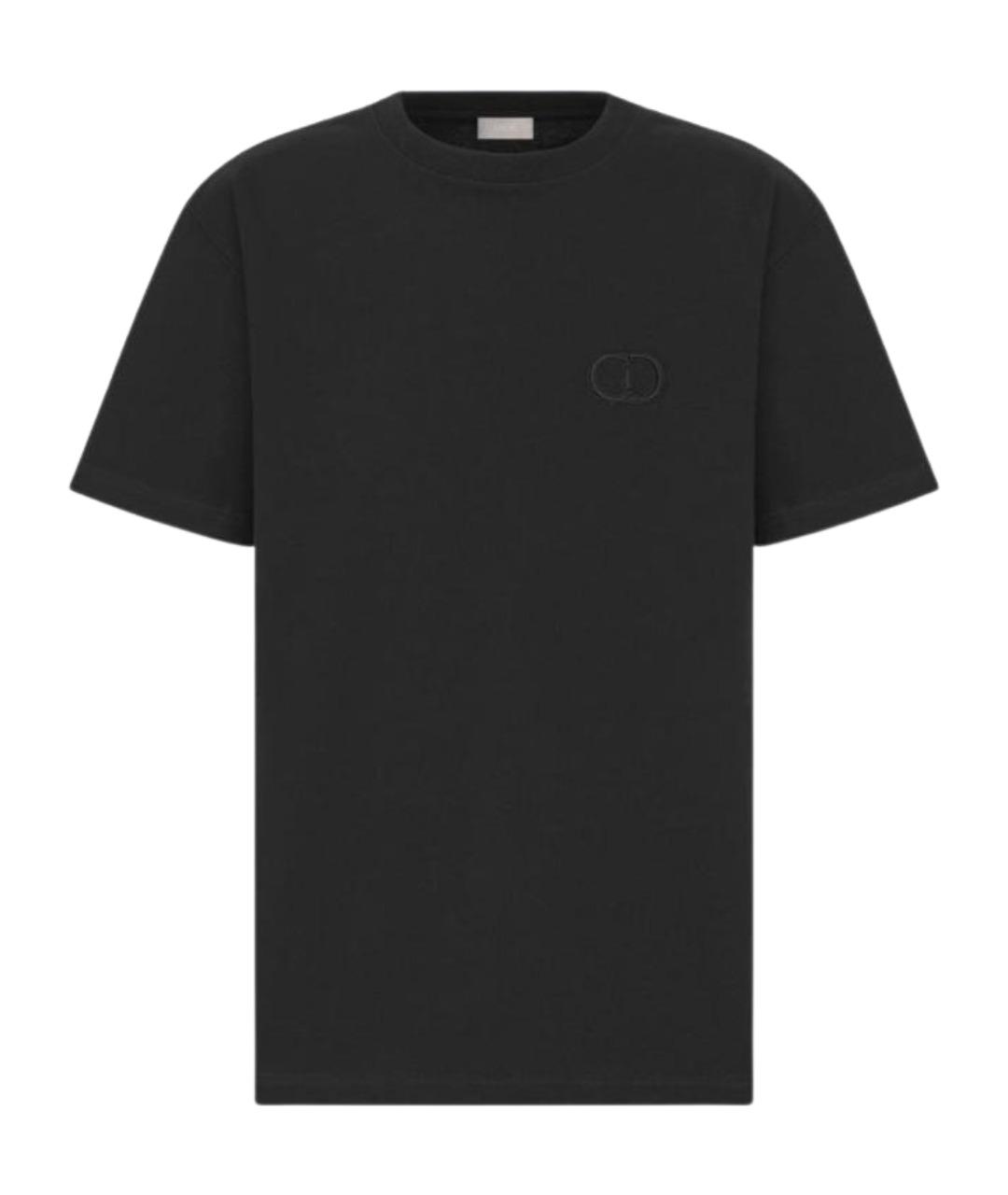 CHRISTIAN DIOR Черная хлопковая футболка, фото 1