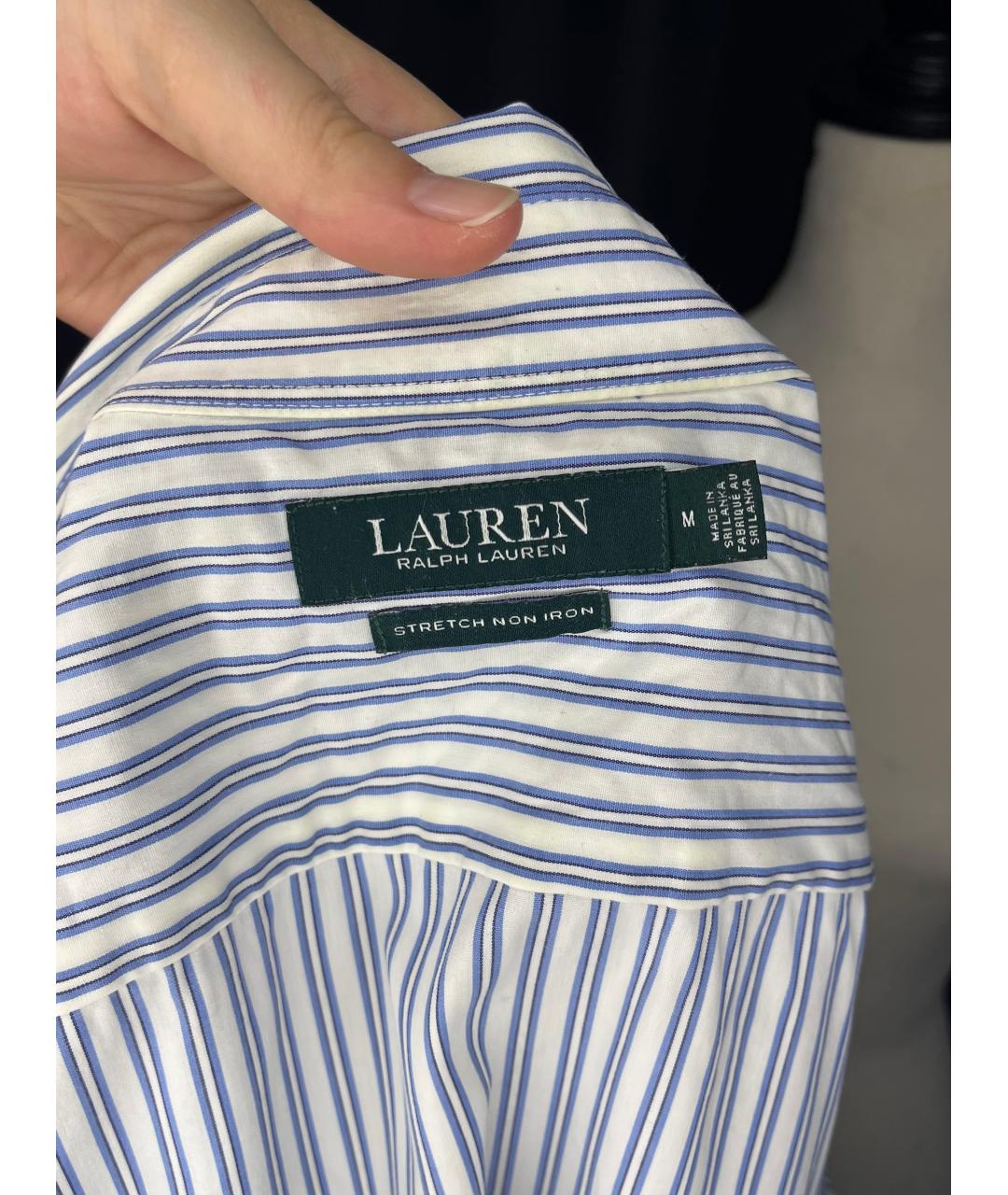 RALPH LAUREN Голубая хлопковая рубашка, фото 4