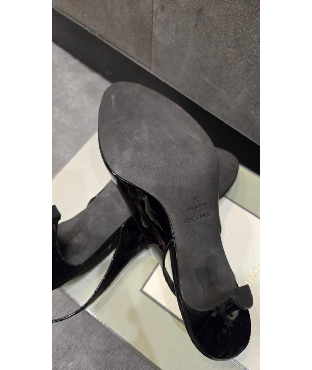 TOM FORD Черные кожаные туфли, фото 4