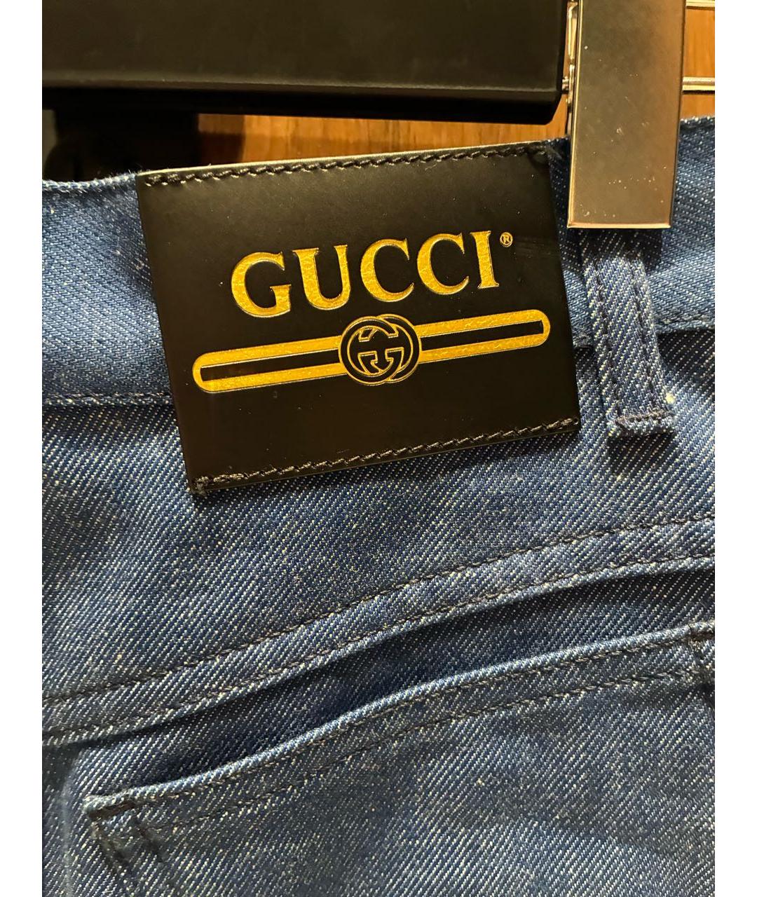GUCCI Синяя деним юбка миди, фото 4