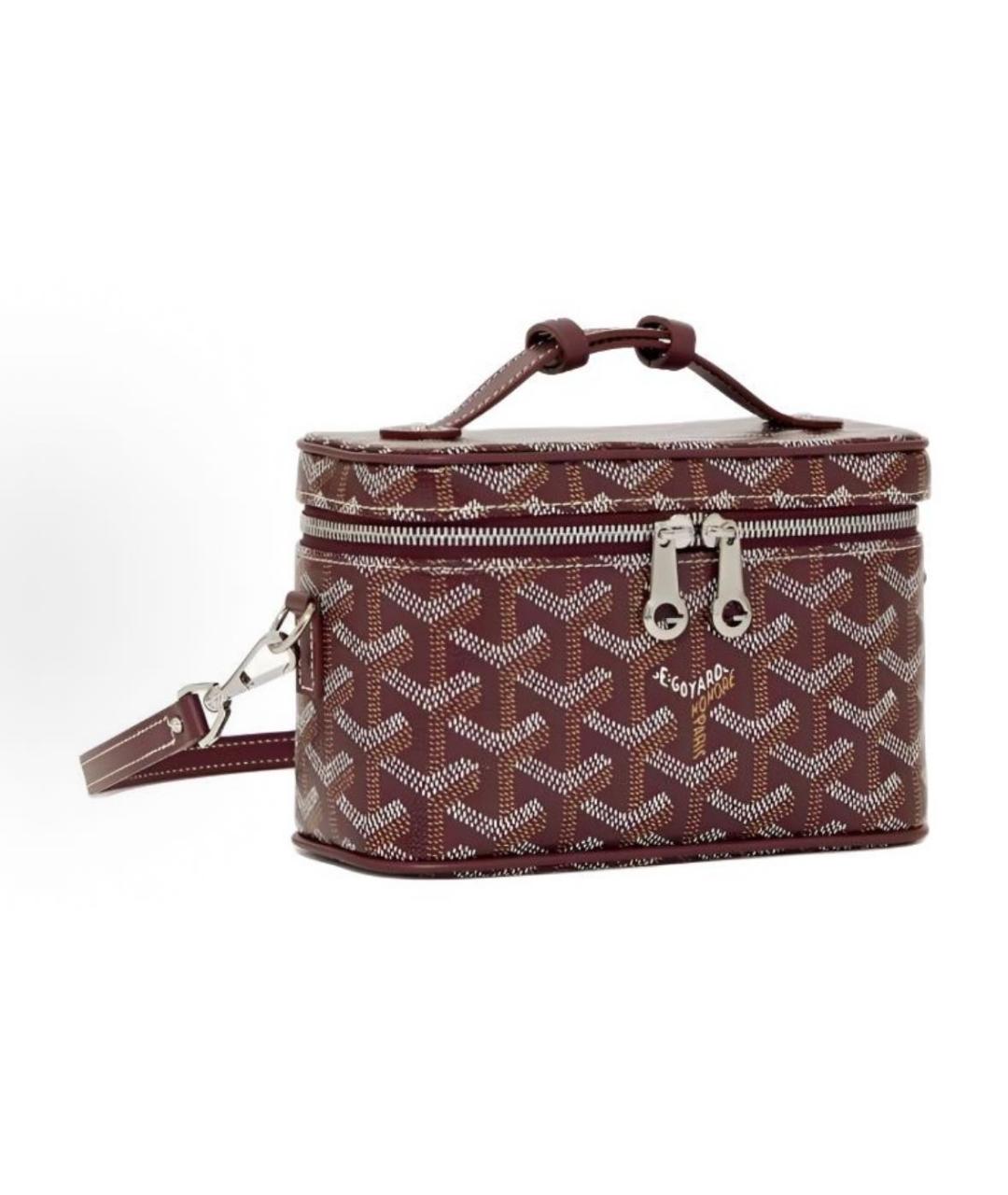 GOYARD Бордовая косметичка, фото 2