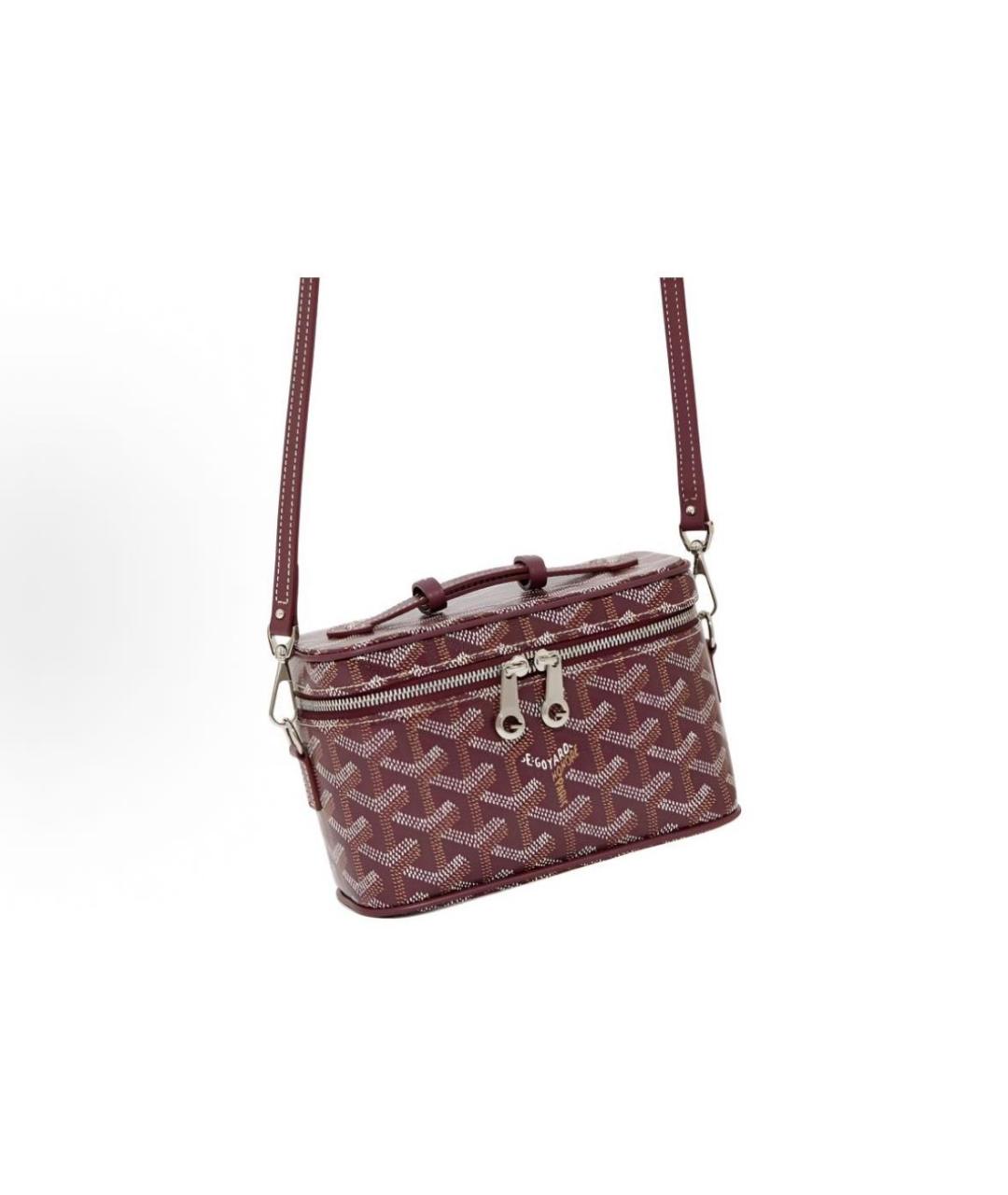 GOYARD Бордовая косметичка, фото 3