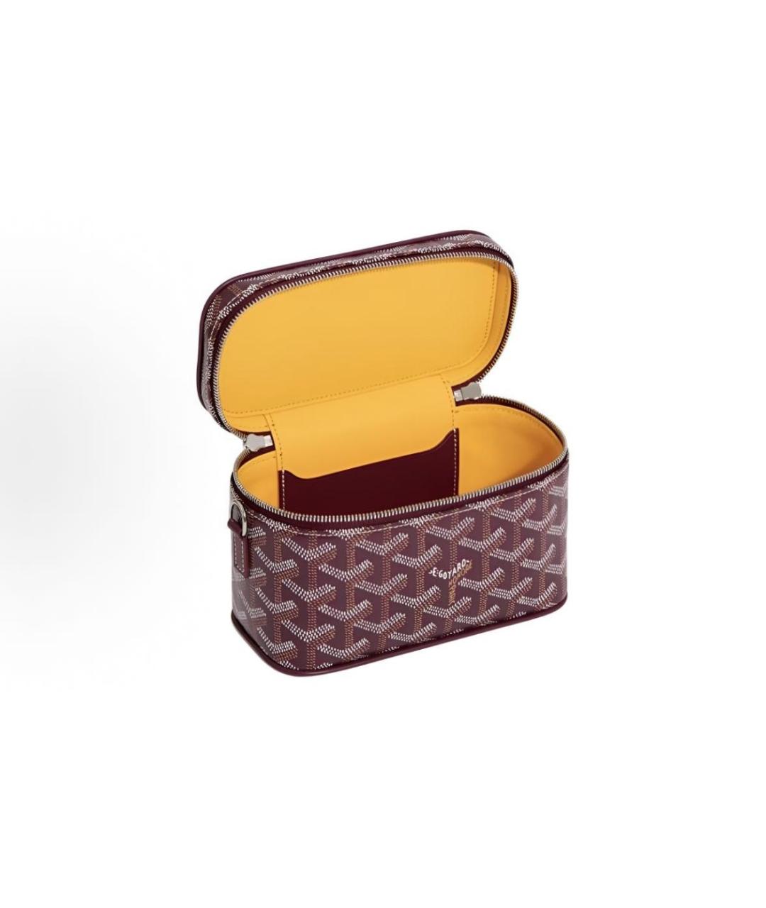 GOYARD Бордовая косметичка, фото 4