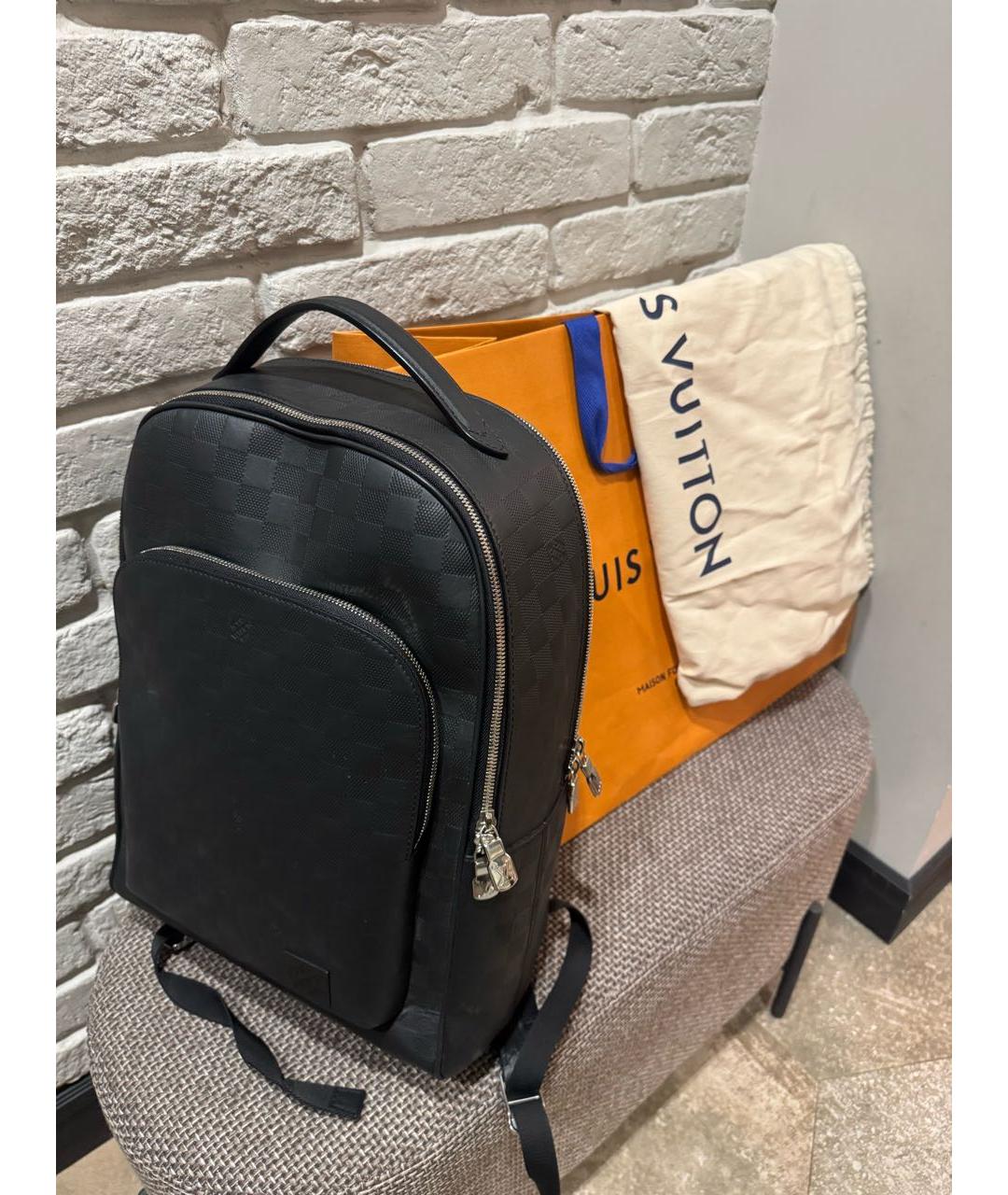 LOUIS VUITTON Черный рюкзак из экзотической кожи, фото 5
