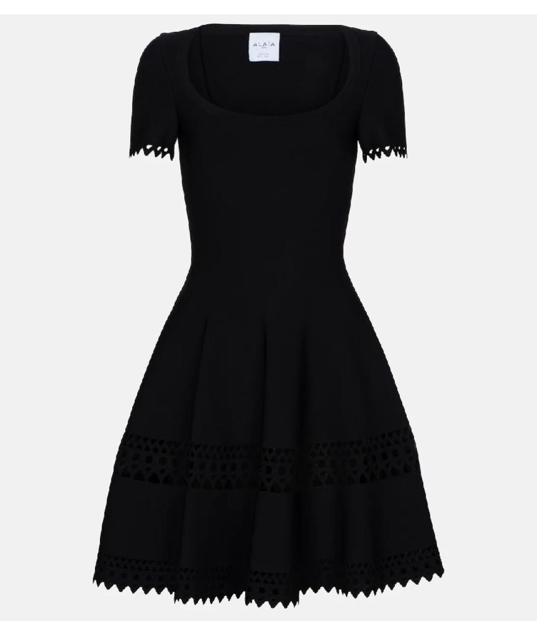 ALAIA Черное вискозное коктейльное платье, фото 5