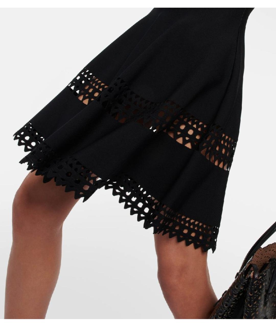 ALAIA Черное вискозное коктейльное платье, фото 4