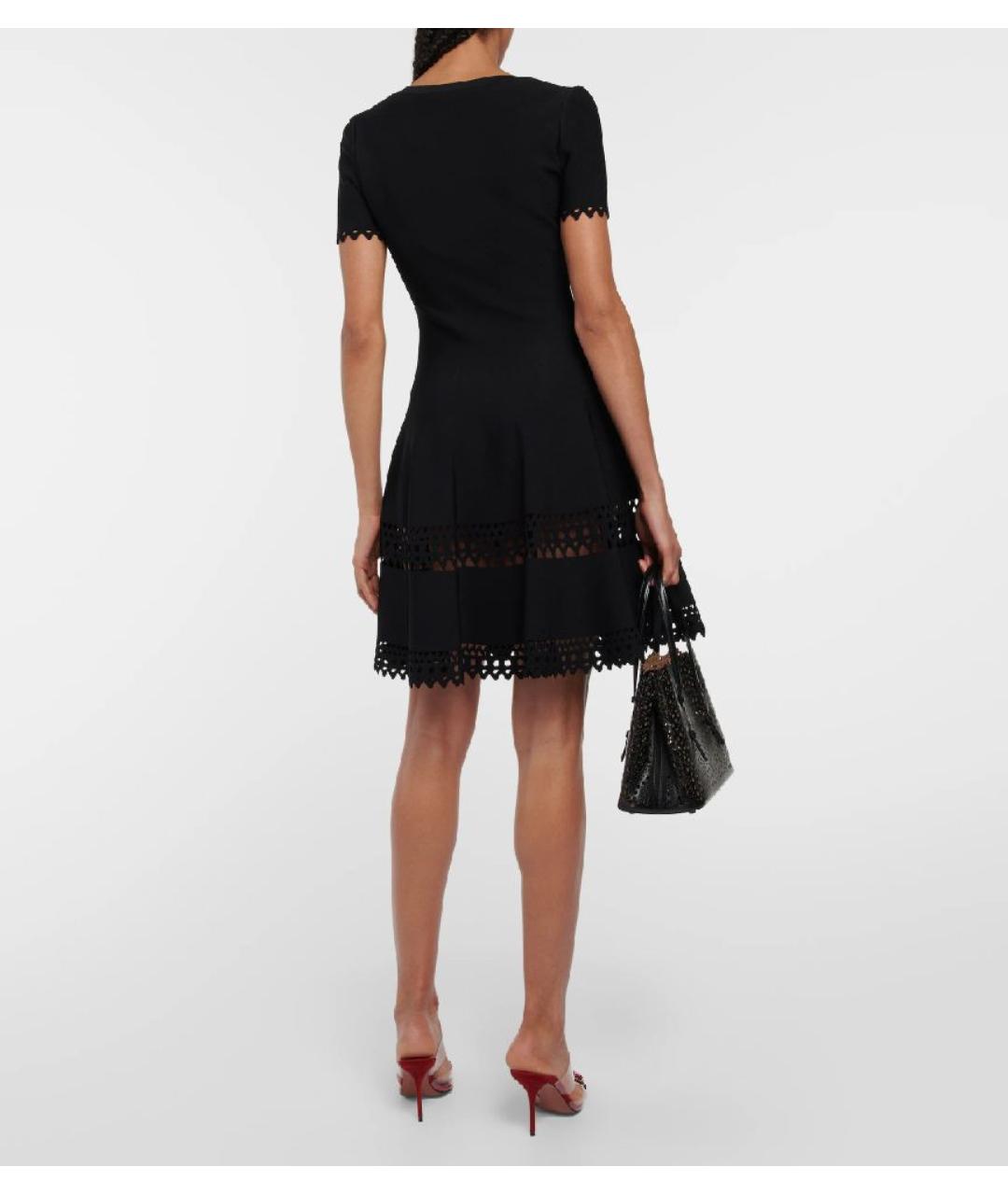 ALAIA Черное вискозное коктейльное платье, фото 2