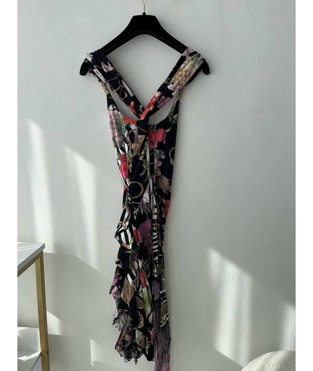 ROBERTO CAVALLI Мульти вискозное коктейльное платье, фото 2