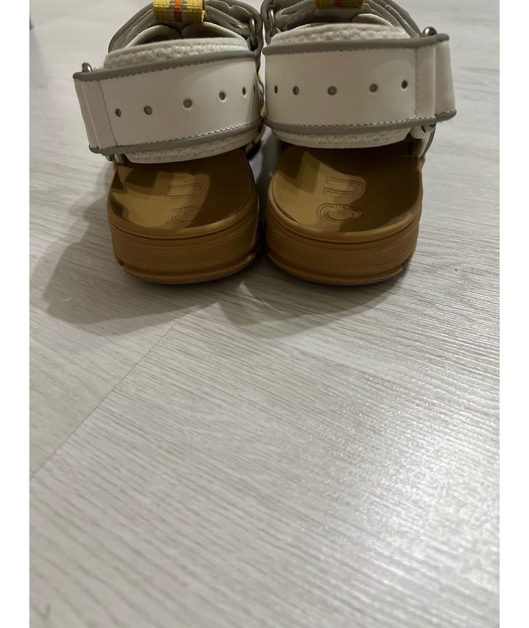 GUCCI Белые сандалии, фото 4