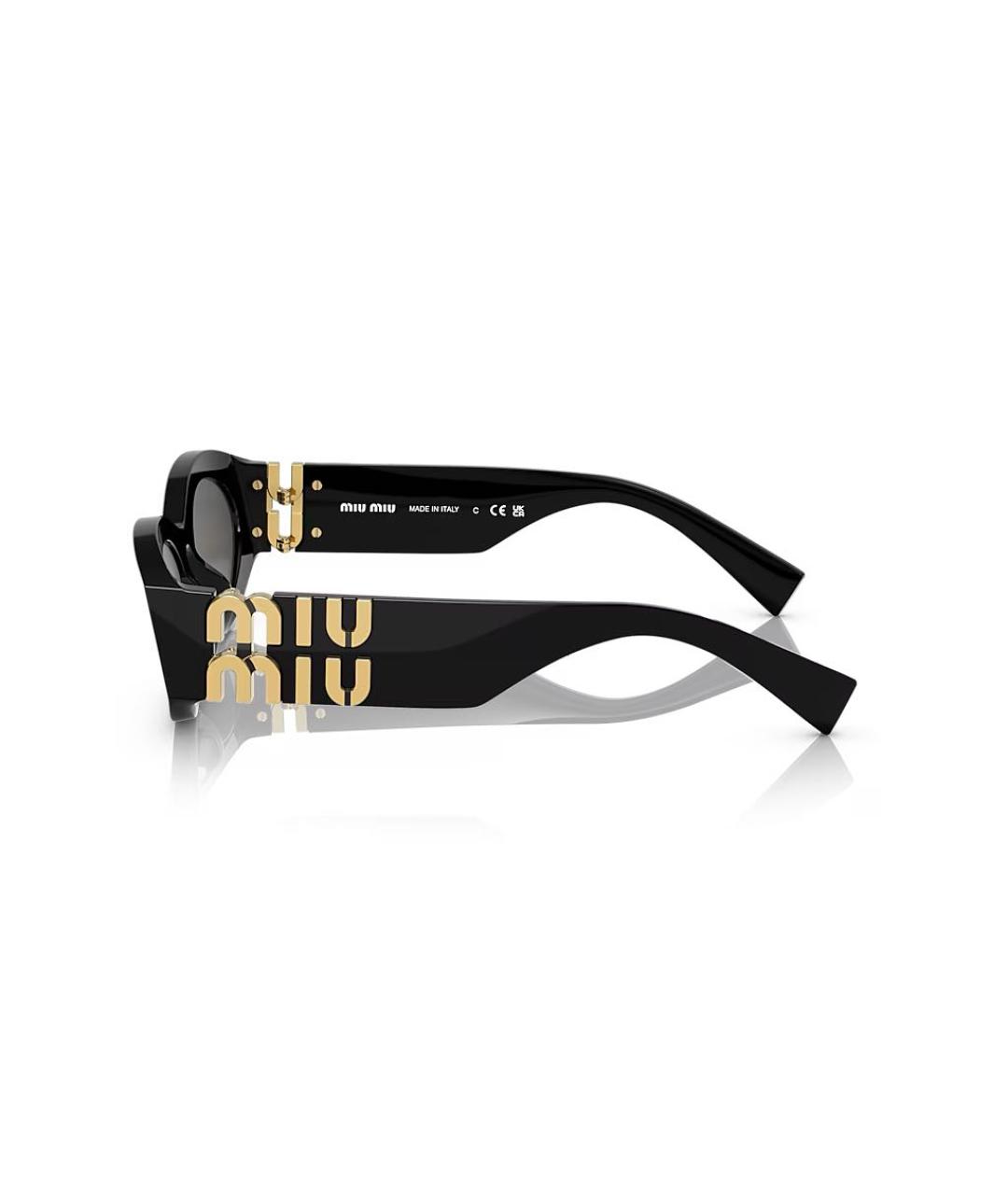 MIU MIU Черные пластиковые солнцезащитные очки, фото 2