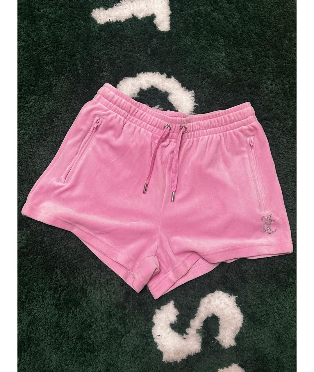 JUICY COUTURE Розовый велюровый костюм с брюками, фото 5