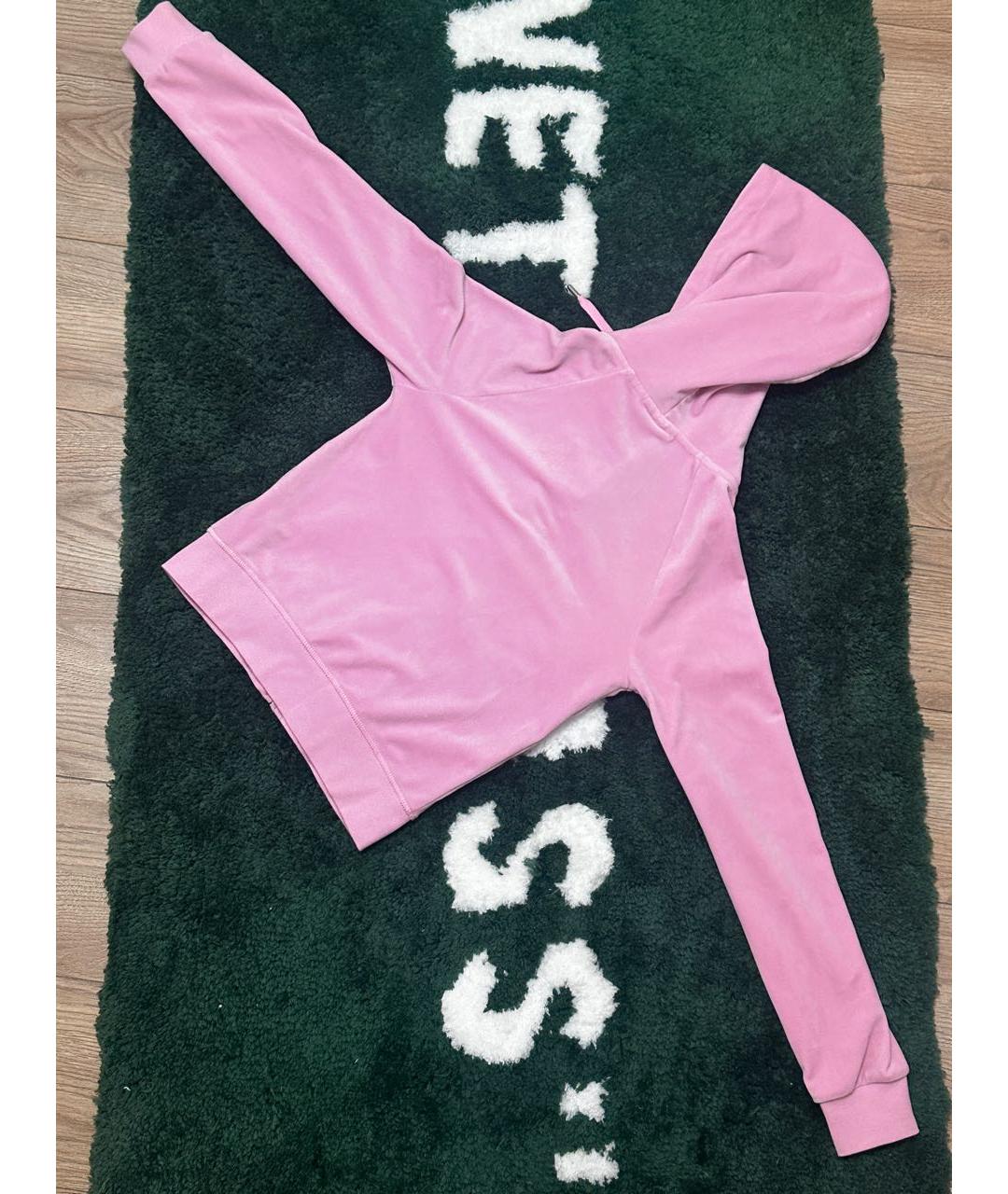 JUICY COUTURE Розовый велюровый костюм с брюками, фото 6