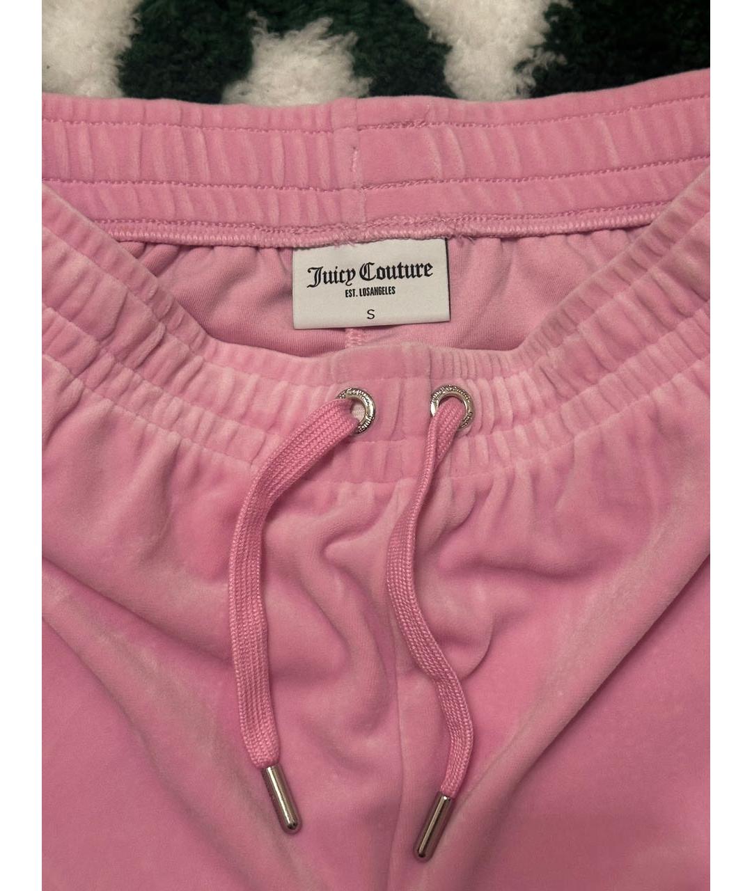 JUICY COUTURE Розовый велюровый костюм с брюками, фото 4