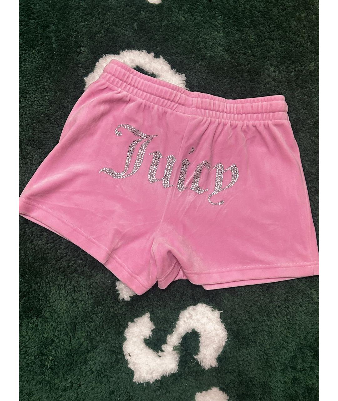 JUICY COUTURE Розовый велюровый костюм с брюками, фото 2