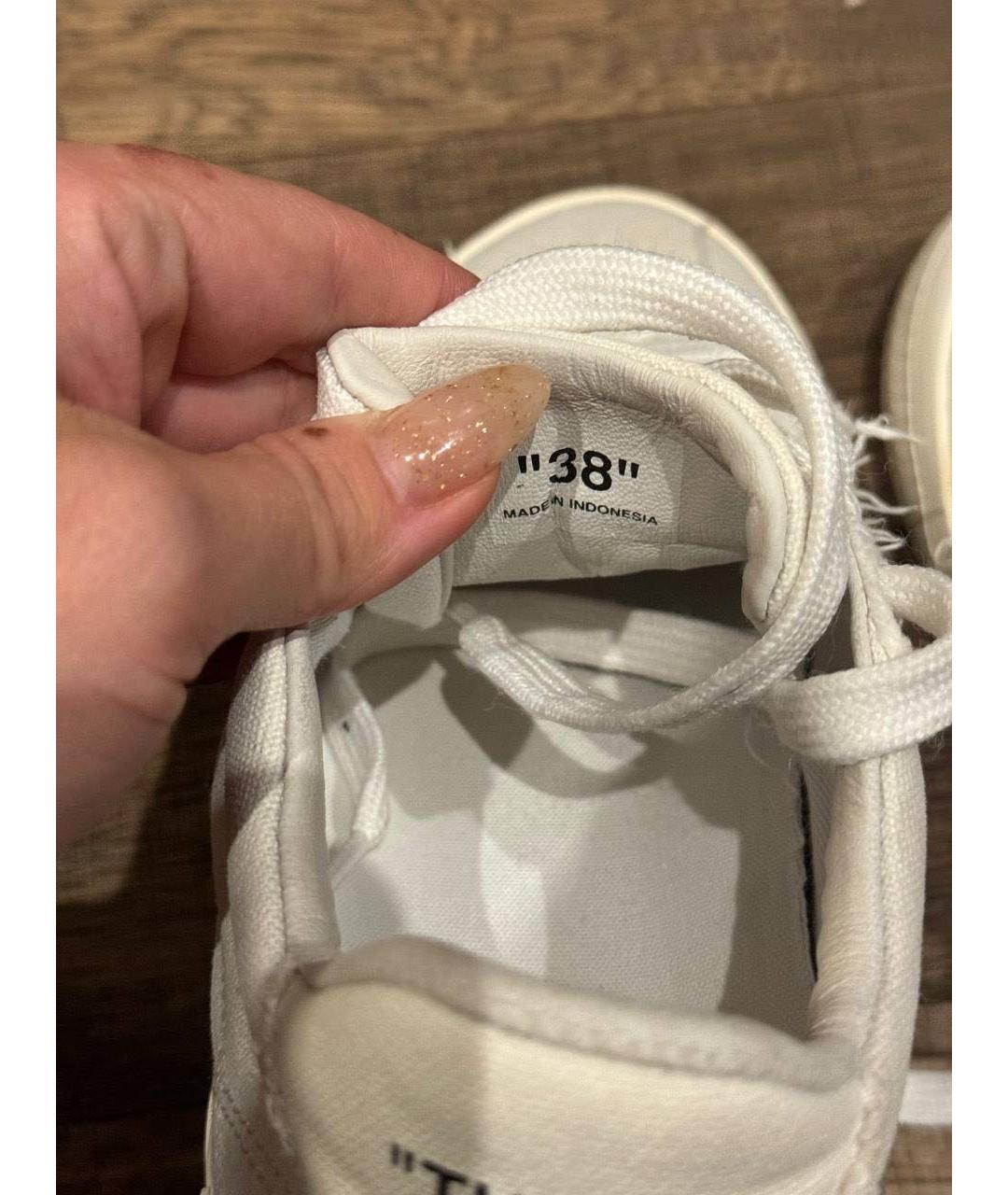 OFF-WHITE Белые текстильные кеды, фото 5