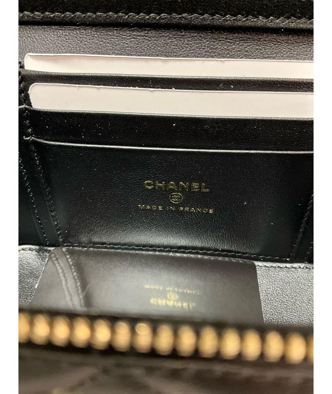 CHANEL Черная кожаная сумка с короткими ручками, фото 5