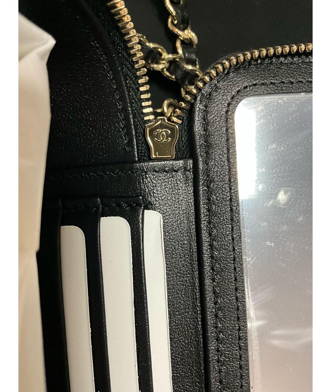 CHANEL Черная кожаная сумка с короткими ручками, фото 3