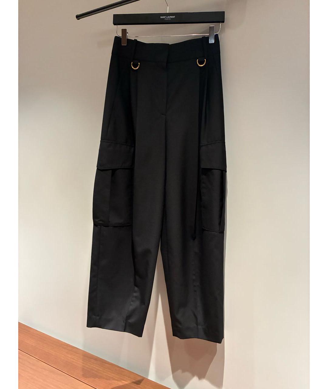GIVENCHY Черные шерстяные прямые брюки, фото 6