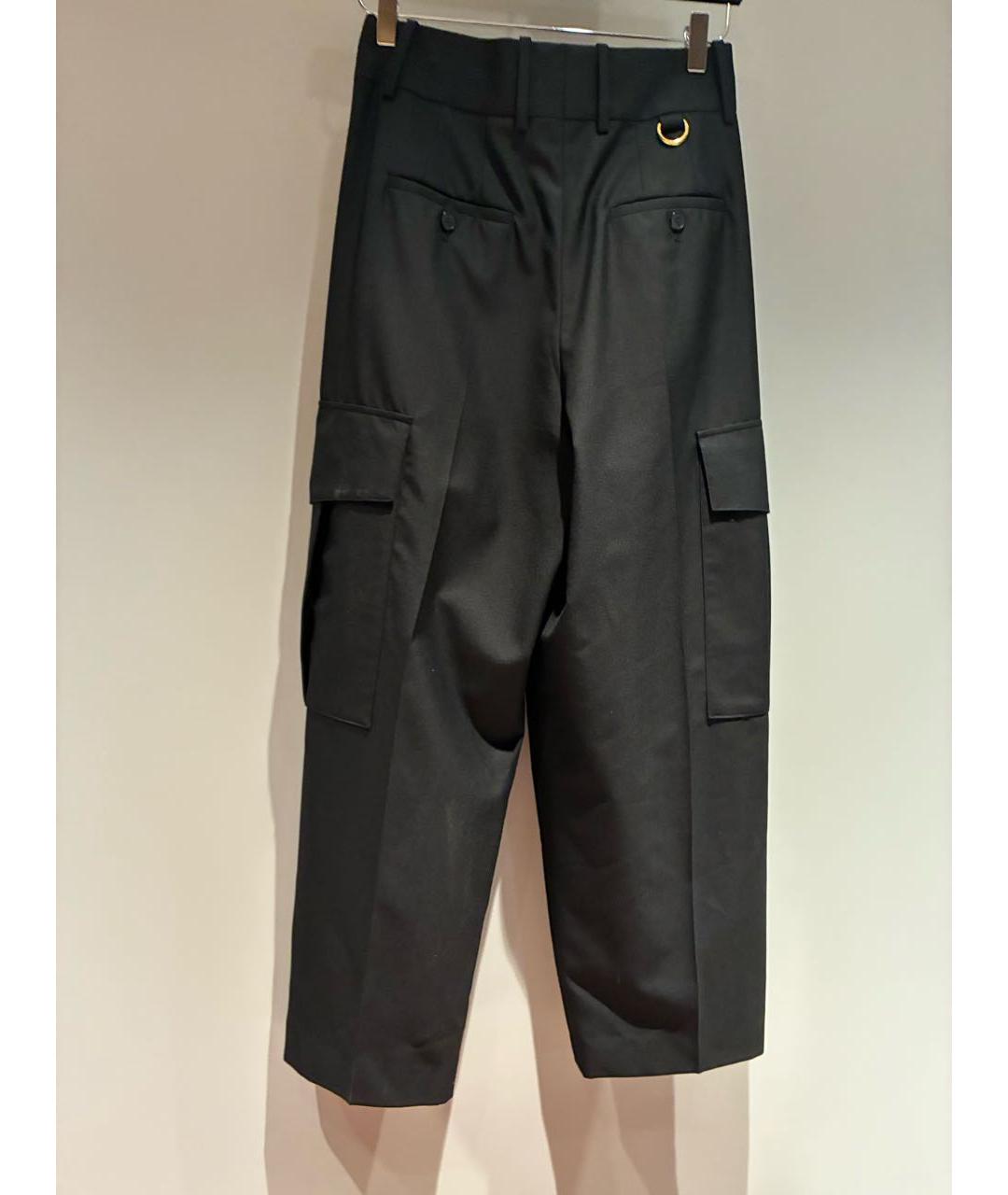 GIVENCHY Черные шерстяные прямые брюки, фото 2