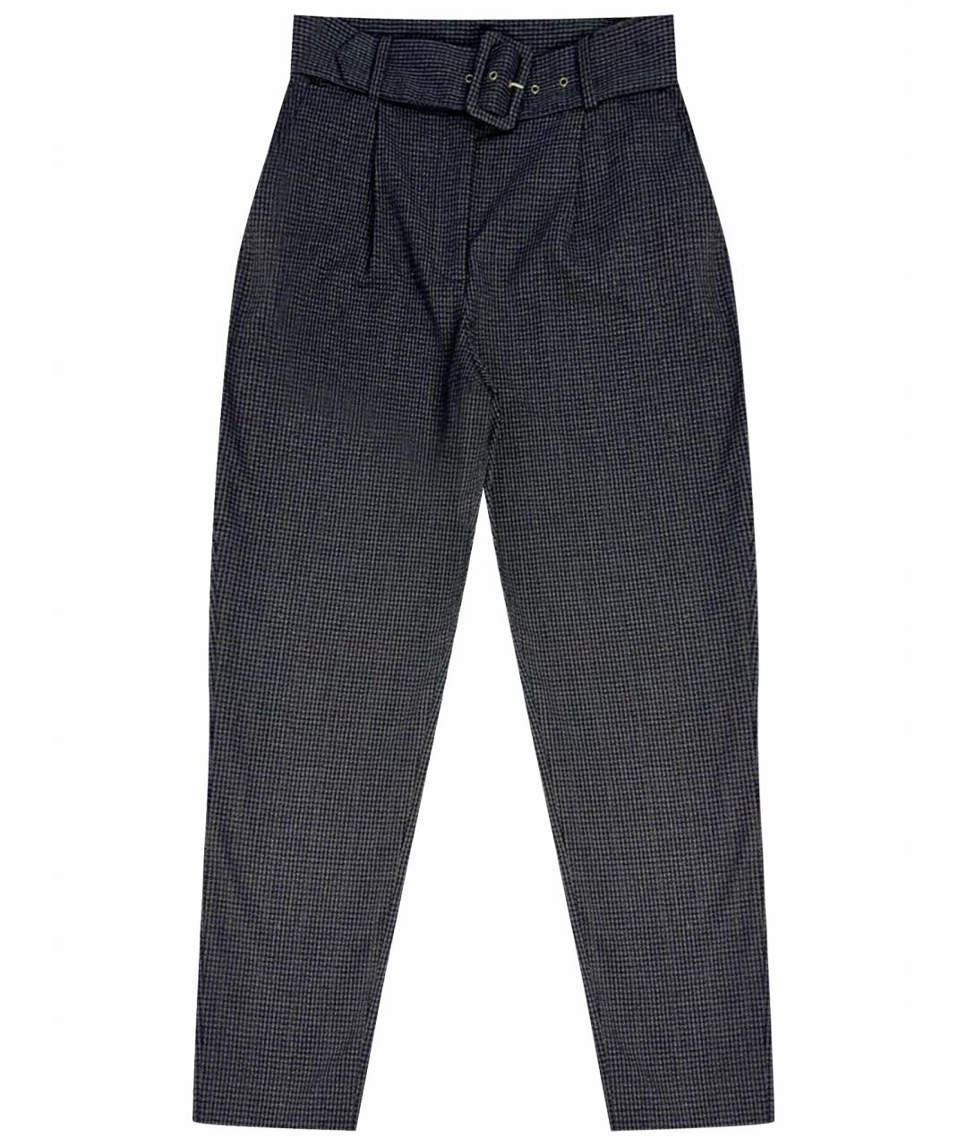 DKNY Антрацитовые полиэстеровые прямые брюки, фото 1
