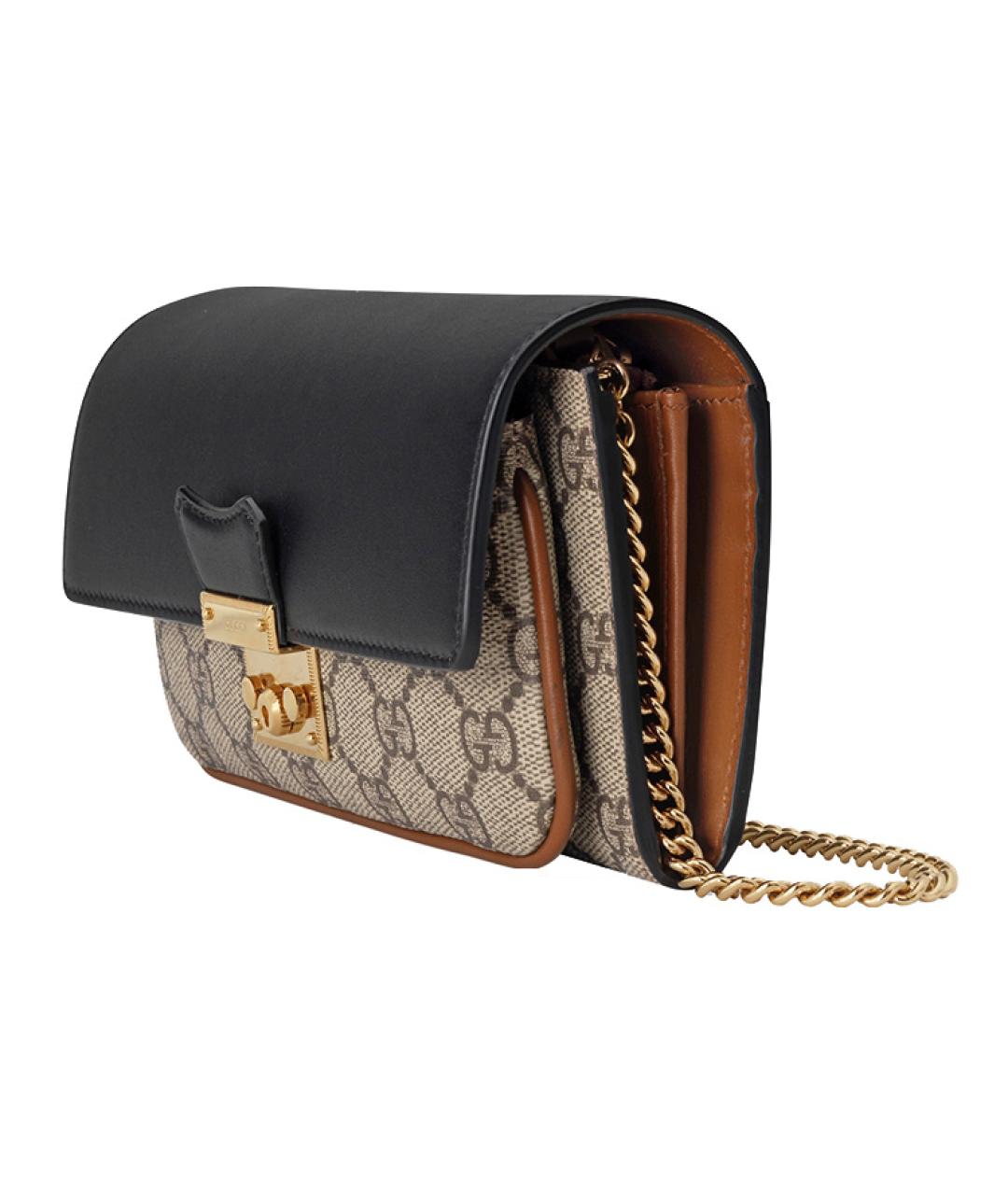 GUCCI Коричневая тканевая сумка через плечо, фото 2