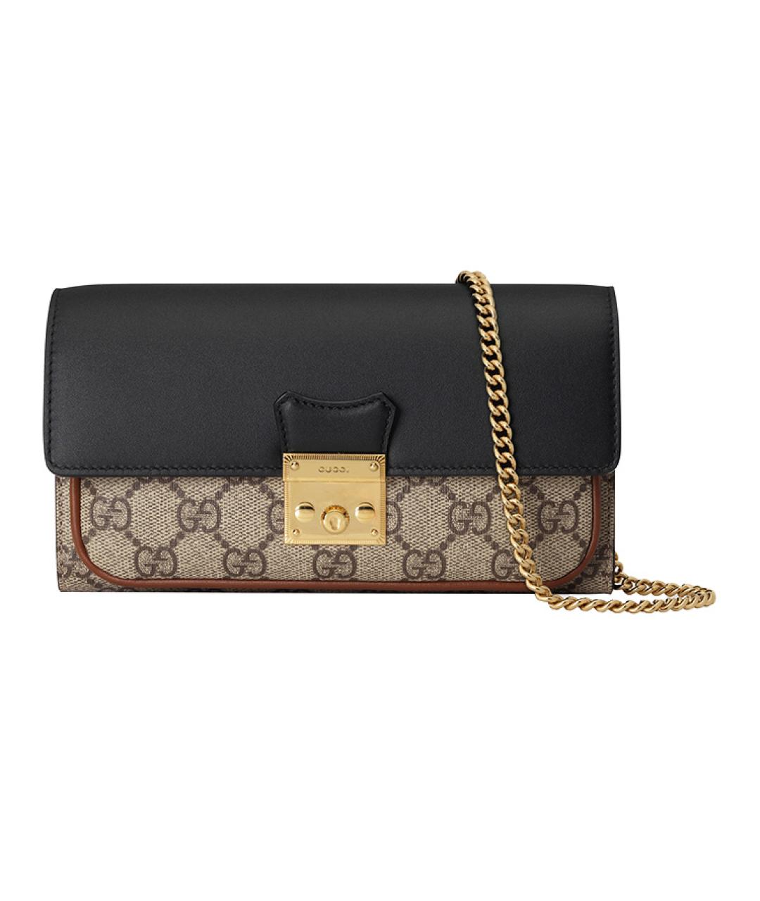 GUCCI Коричневая тканевая сумка через плечо, фото 1