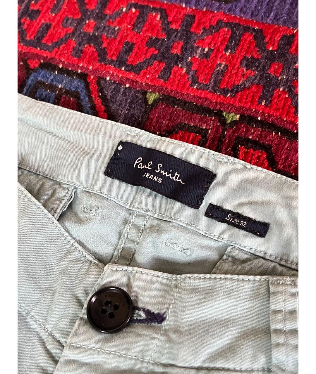 PAUL SMITH Хлопковые брюки чинос, фото 3