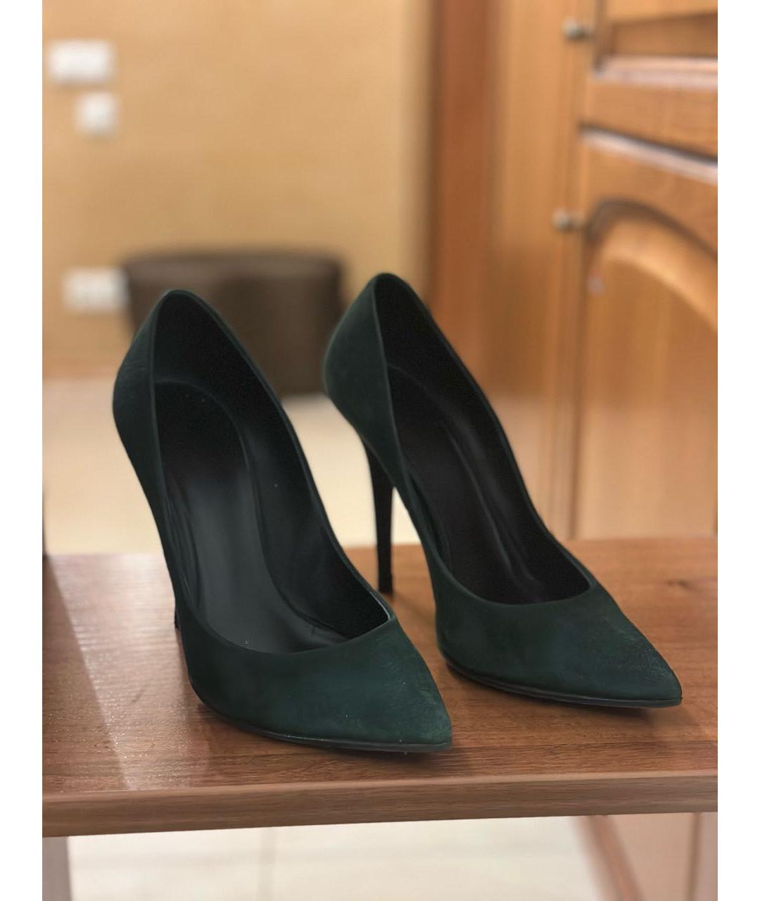 GIUSEPPE ZANOTTI DESIGN Зеленые замшевые туфли, фото 2