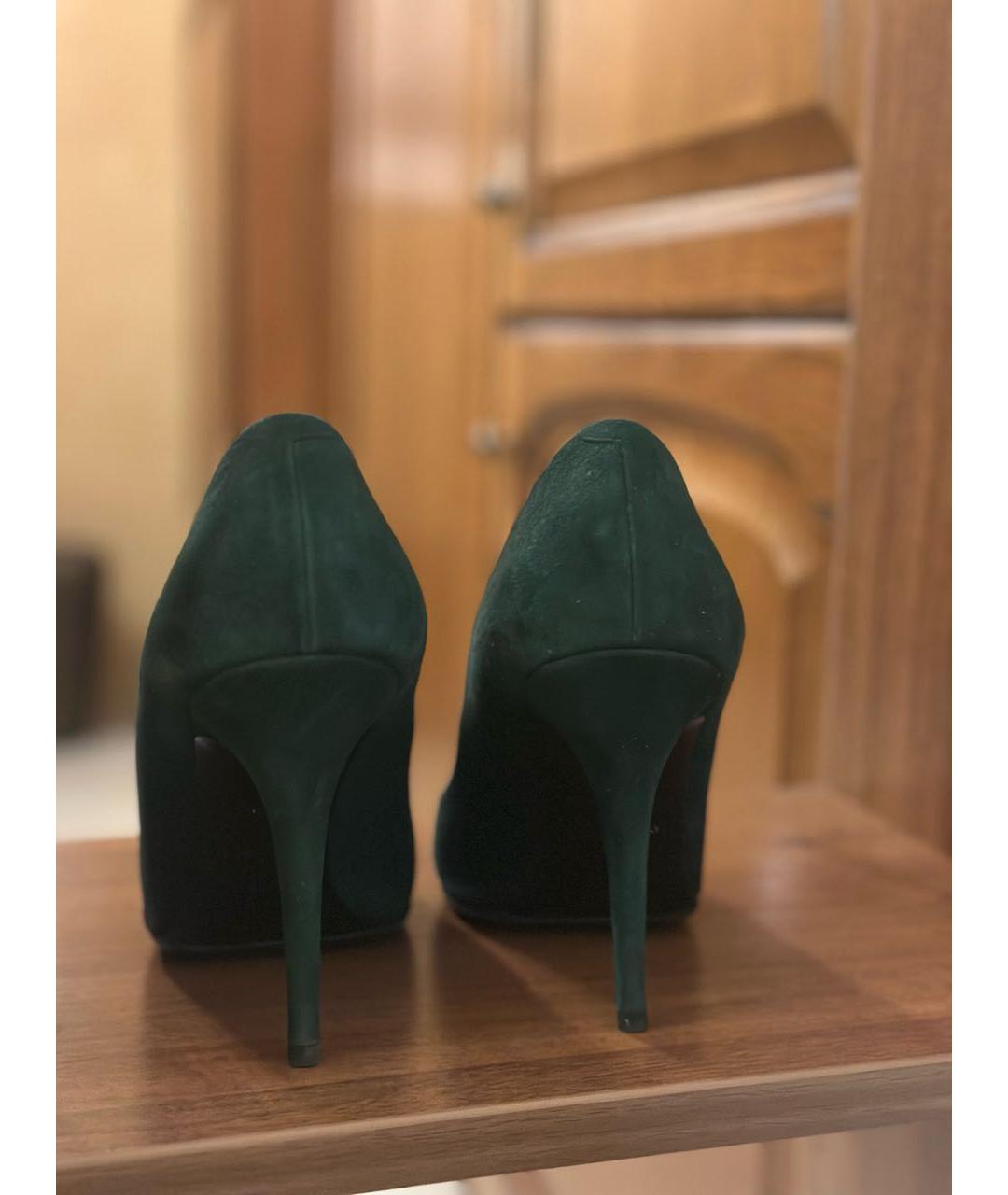 GIUSEPPE ZANOTTI DESIGN Зеленые замшевые туфли, фото 4
