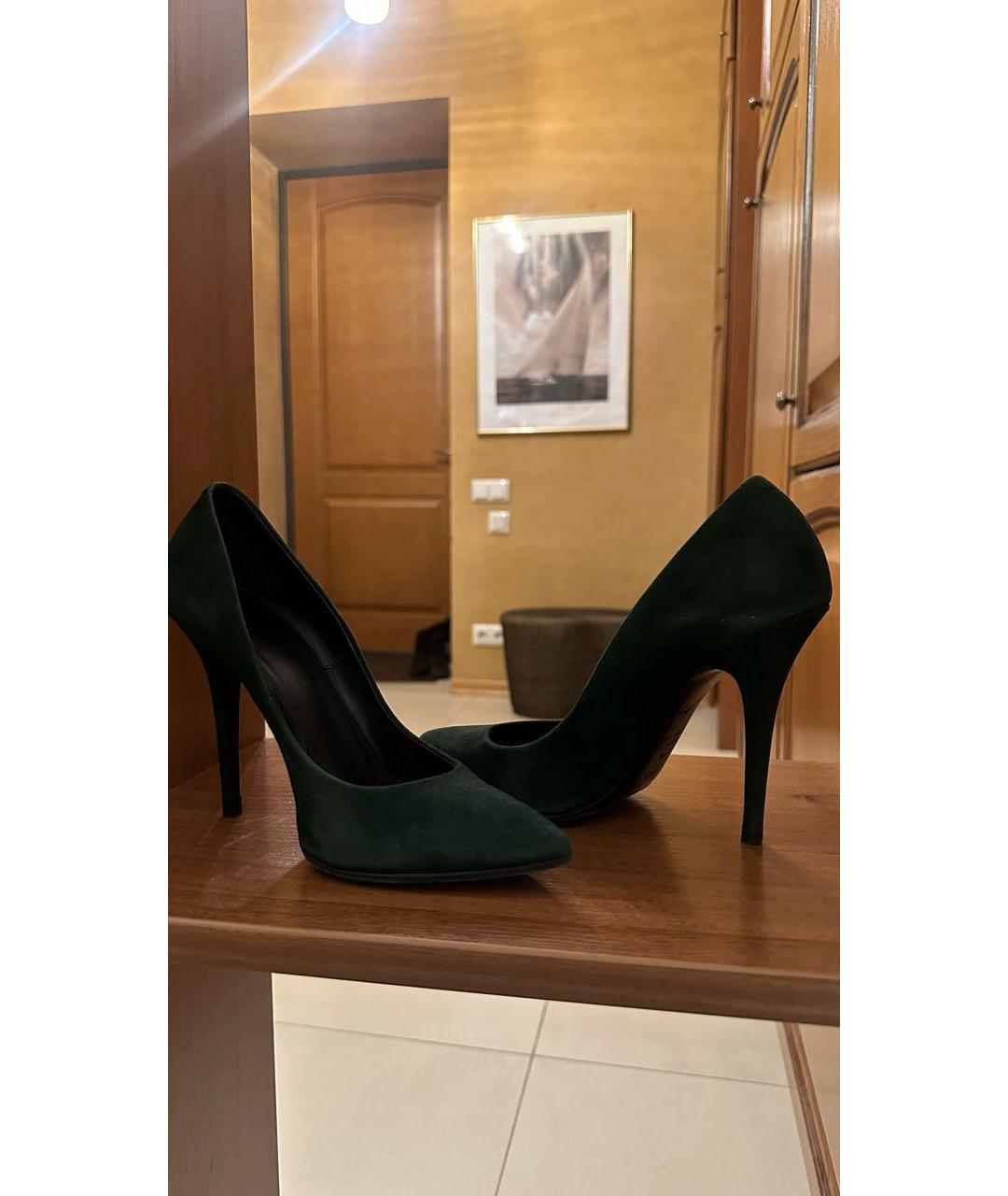 GIUSEPPE ZANOTTI DESIGN Зеленые замшевые туфли, фото 3