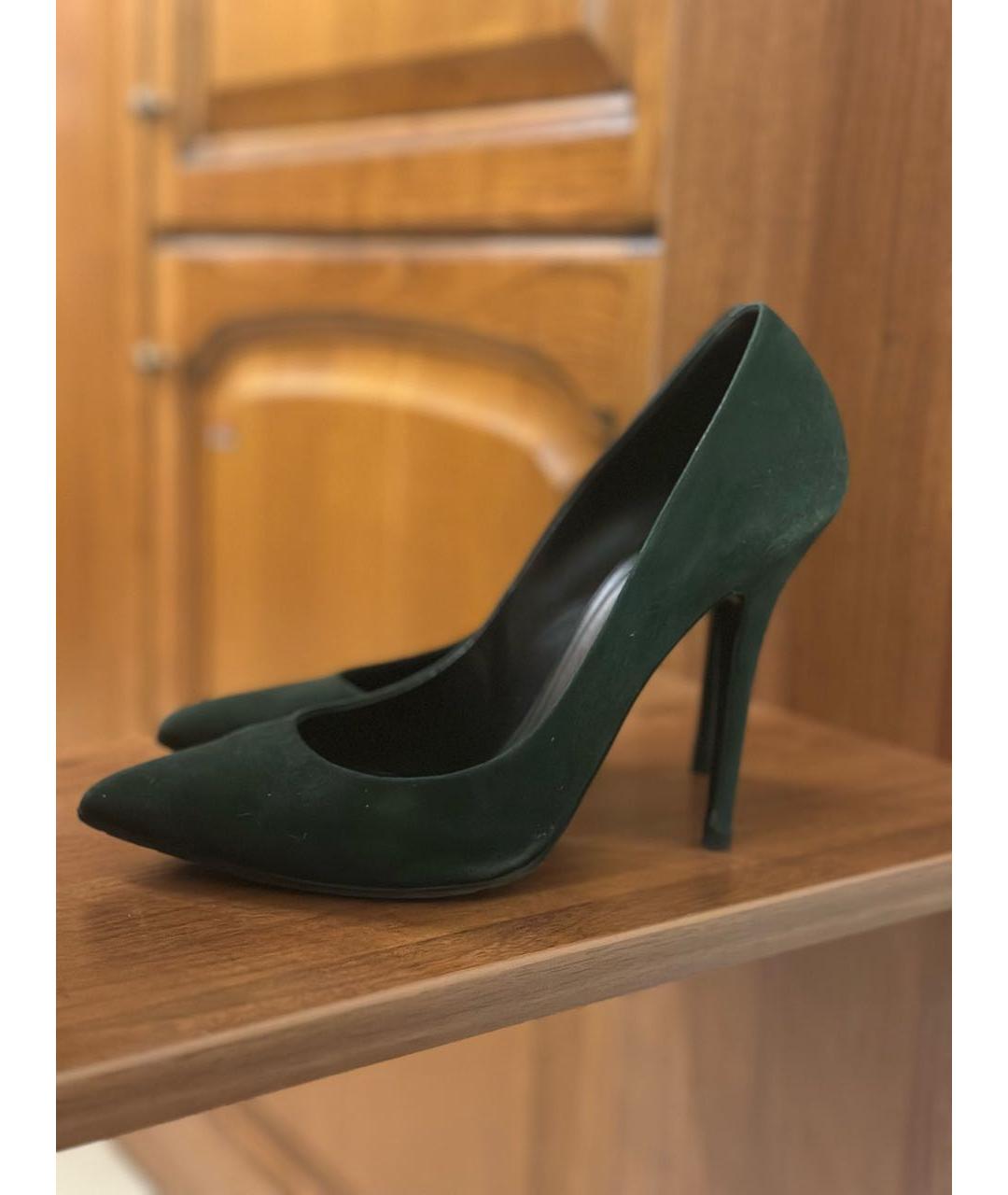 GIUSEPPE ZANOTTI DESIGN Зеленые замшевые туфли, фото 7