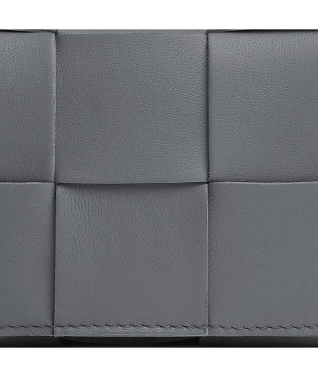 BOTTEGA VENETA Серая кожаная сумка через плечо, фото 5