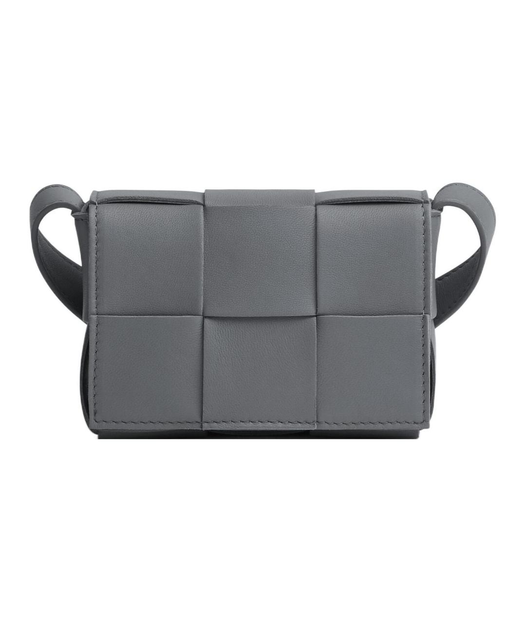 BOTTEGA VENETA Серая кожаная сумка через плечо, фото 1