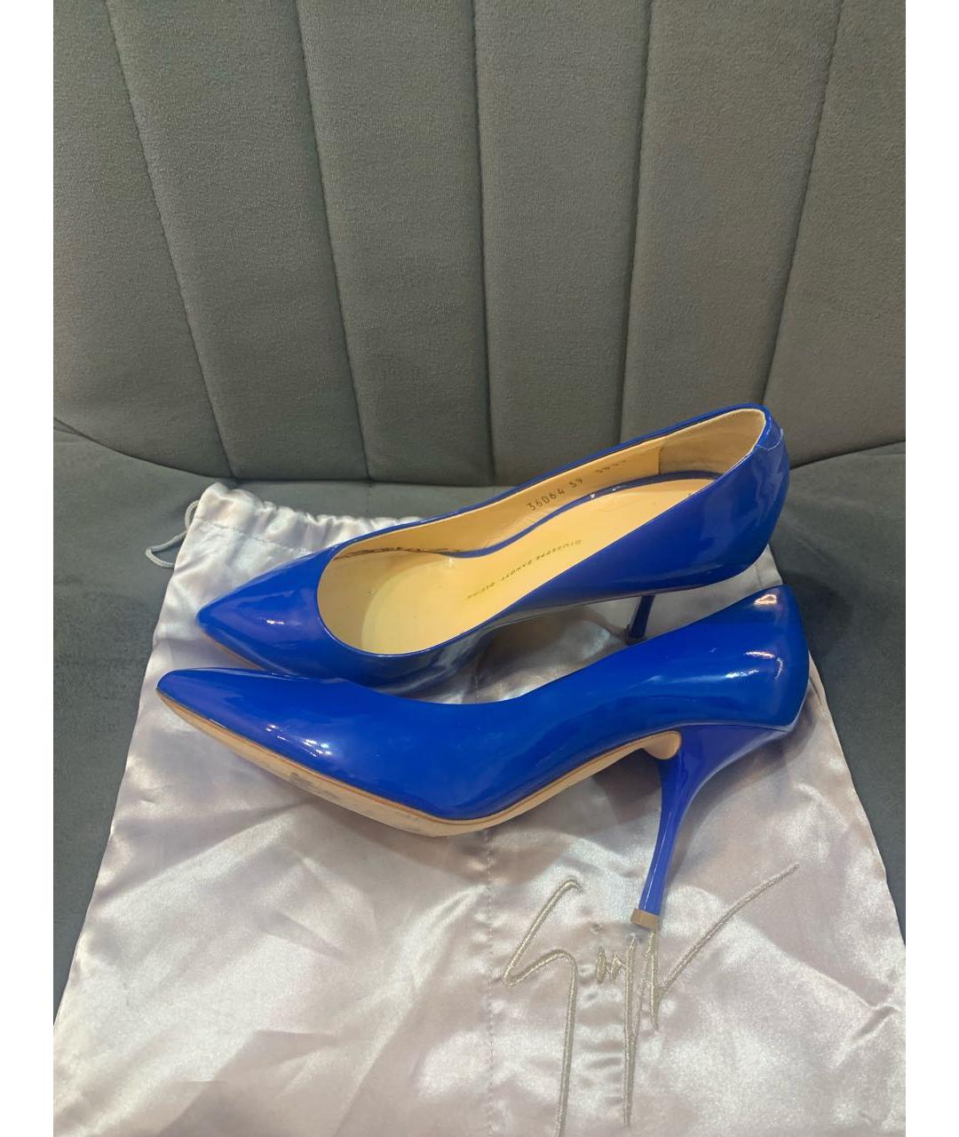 GIUSEPPE ZANOTTI DESIGN Синие туфли из лакированной кожи, фото 5
