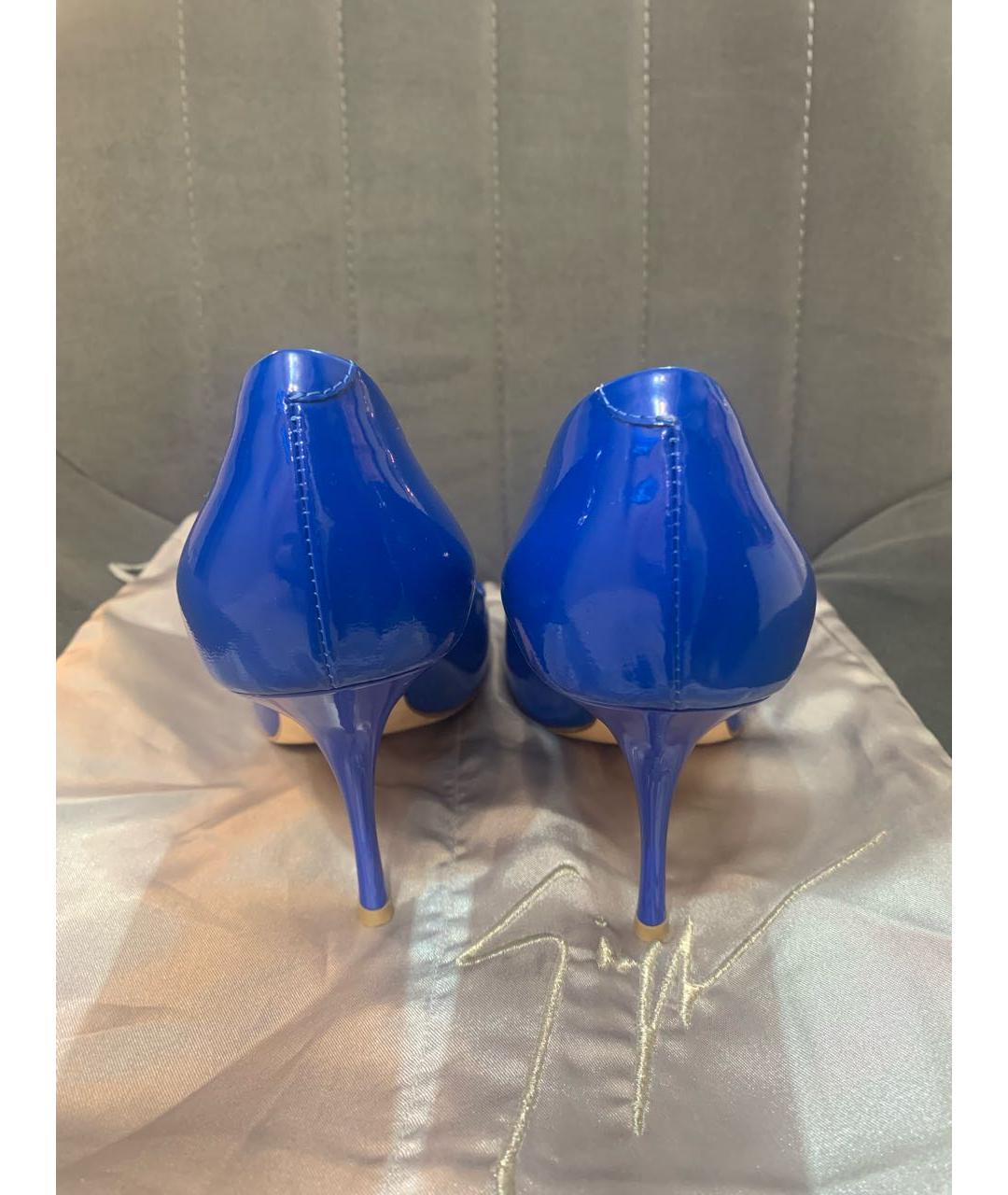 GIUSEPPE ZANOTTI DESIGN Синие туфли из лакированной кожи, фото 3