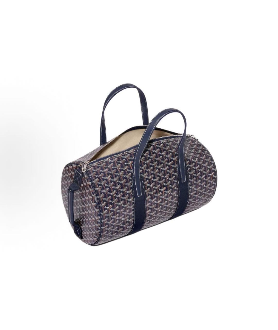 GOYARD Антрацитовая кожаная дорожная/спортивная сумка, фото 3