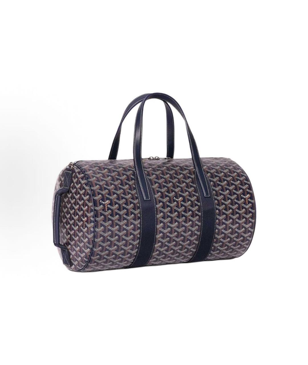 GOYARD Антрацитовая кожаная дорожная/спортивная сумка, фото 2