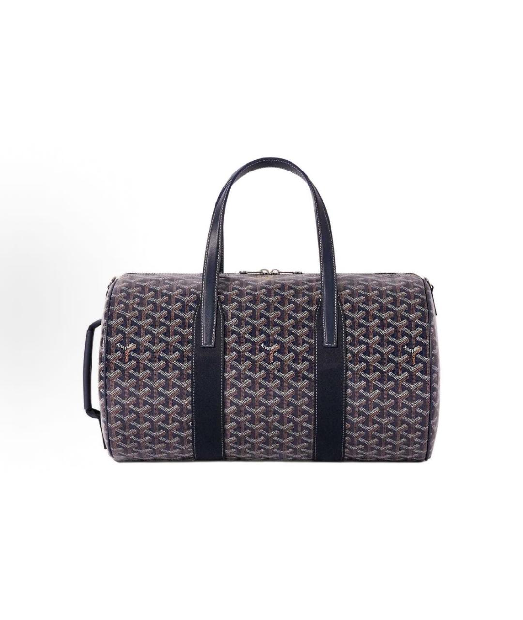 GOYARD Антрацитовая кожаная дорожная/спортивная сумка, фото 1