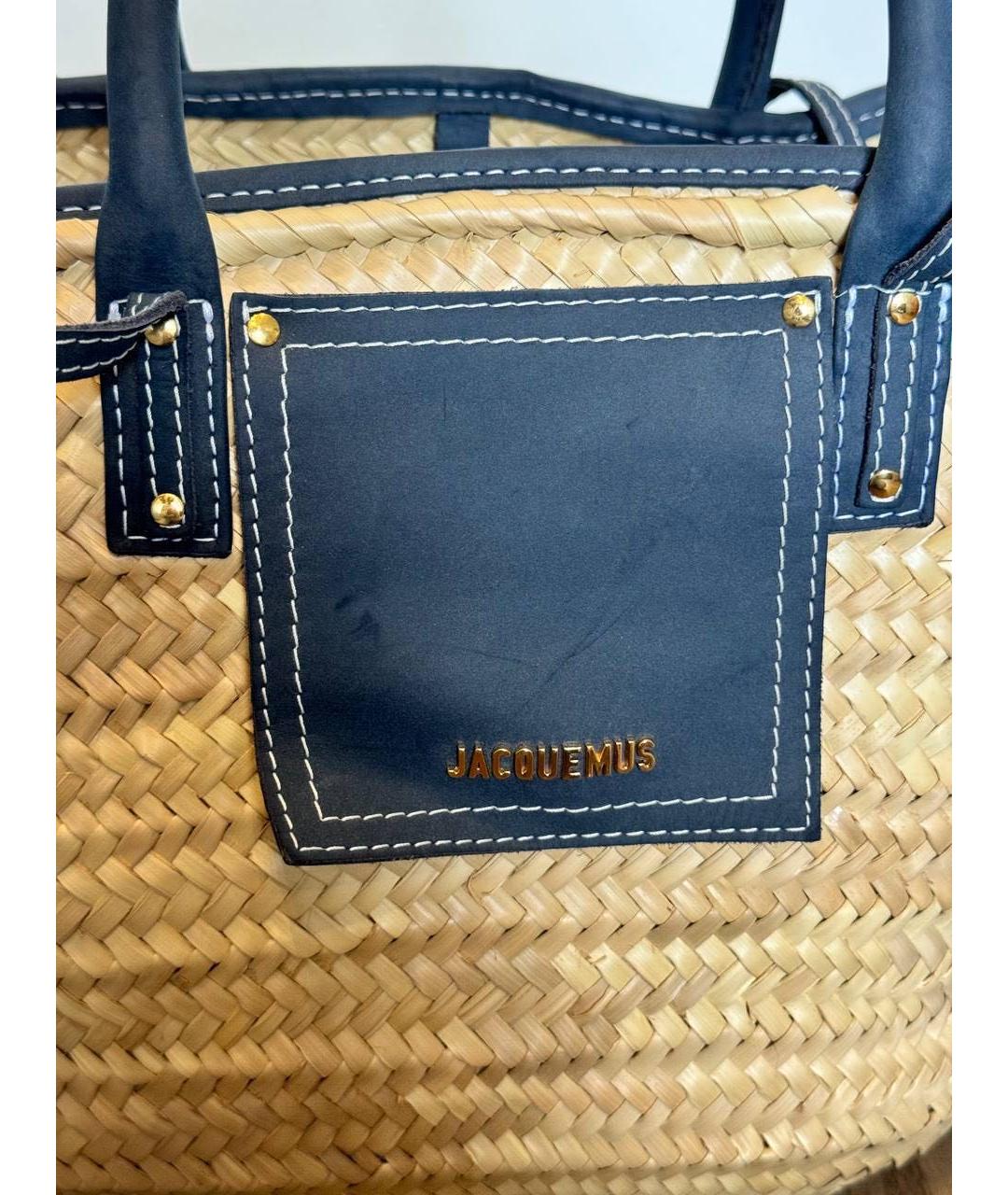 JACQUEMUS Темно-синяя пляжная сумка, фото 4