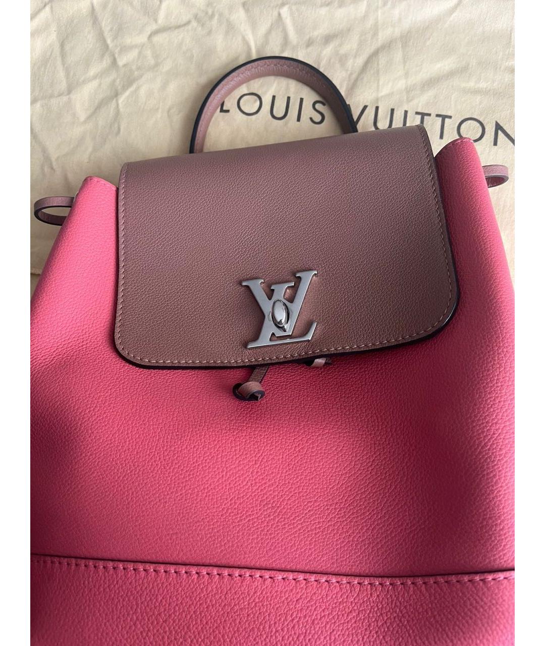 LOUIS VUITTON Розовый кожаный рюкзак, фото 2