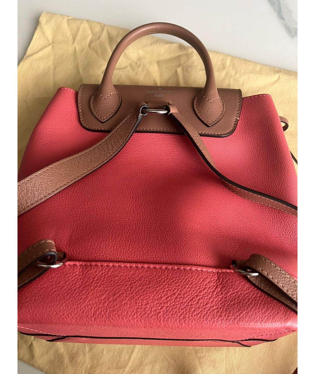 LOUIS VUITTON Розовый кожаный рюкзак, фото 3