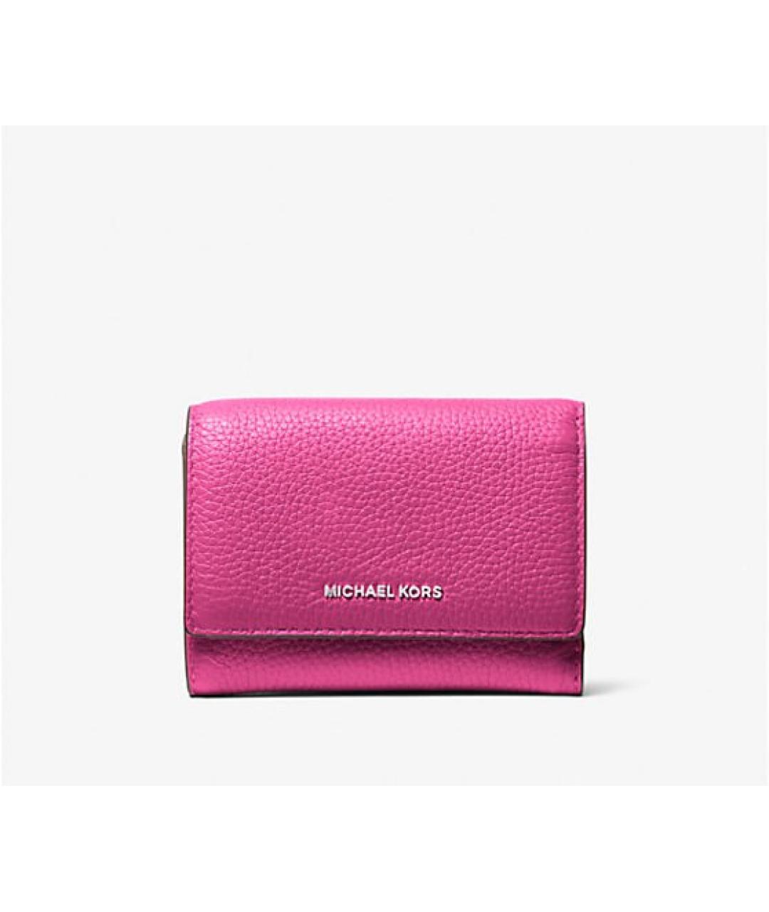 MICHAEL KORS Фуксия кожаный кошелек, фото 5
