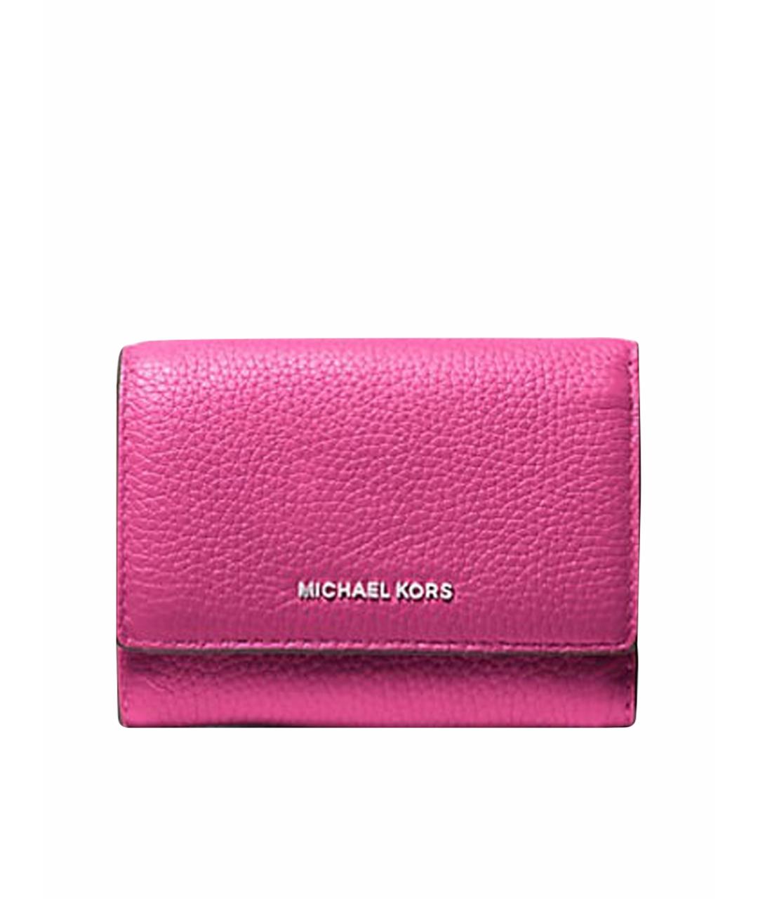 MICHAEL KORS Фуксия кожаный кошелек, фото 1
