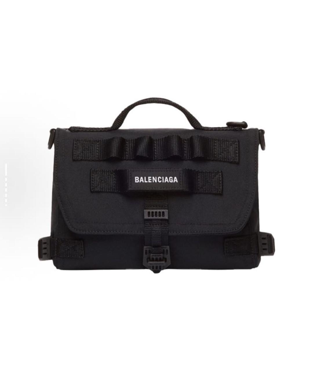 BALENCIAGA Черная синтетическая сумка на плечо, фото 1