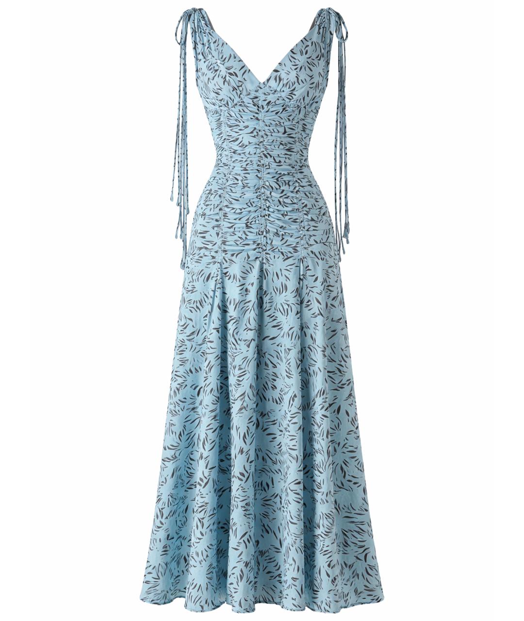 PROENZA SCHOULER Голубое креповое платье, фото 1