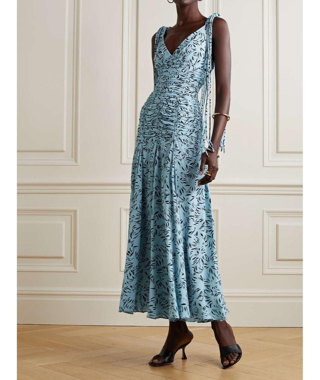 PROENZA SCHOULER Голубое креповое платье, фото 2