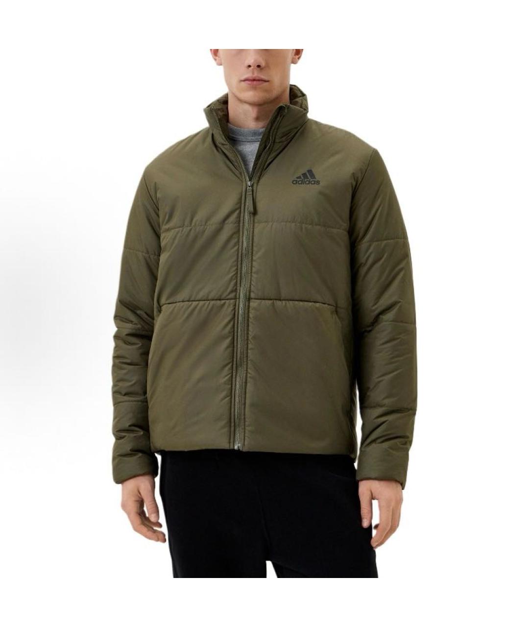 ADIDAS Хаки полиэстеровый пуховик, фото 2