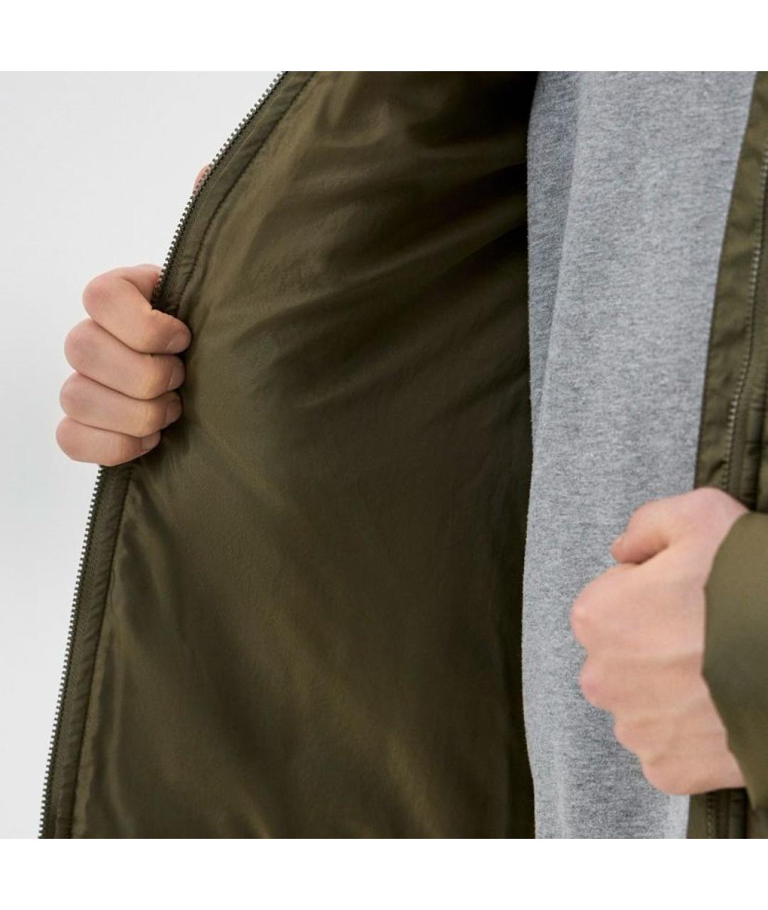 ADIDAS Хаки полиэстеровый пуховик, фото 5