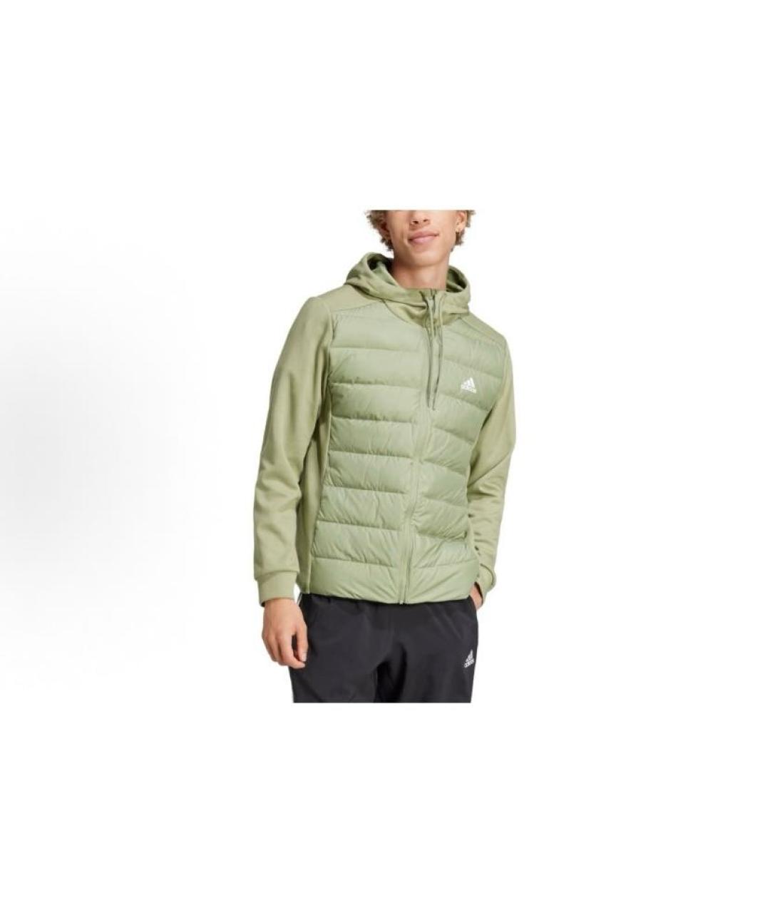 ADIDAS Зеленая полиэстеровая куртка, фото 2