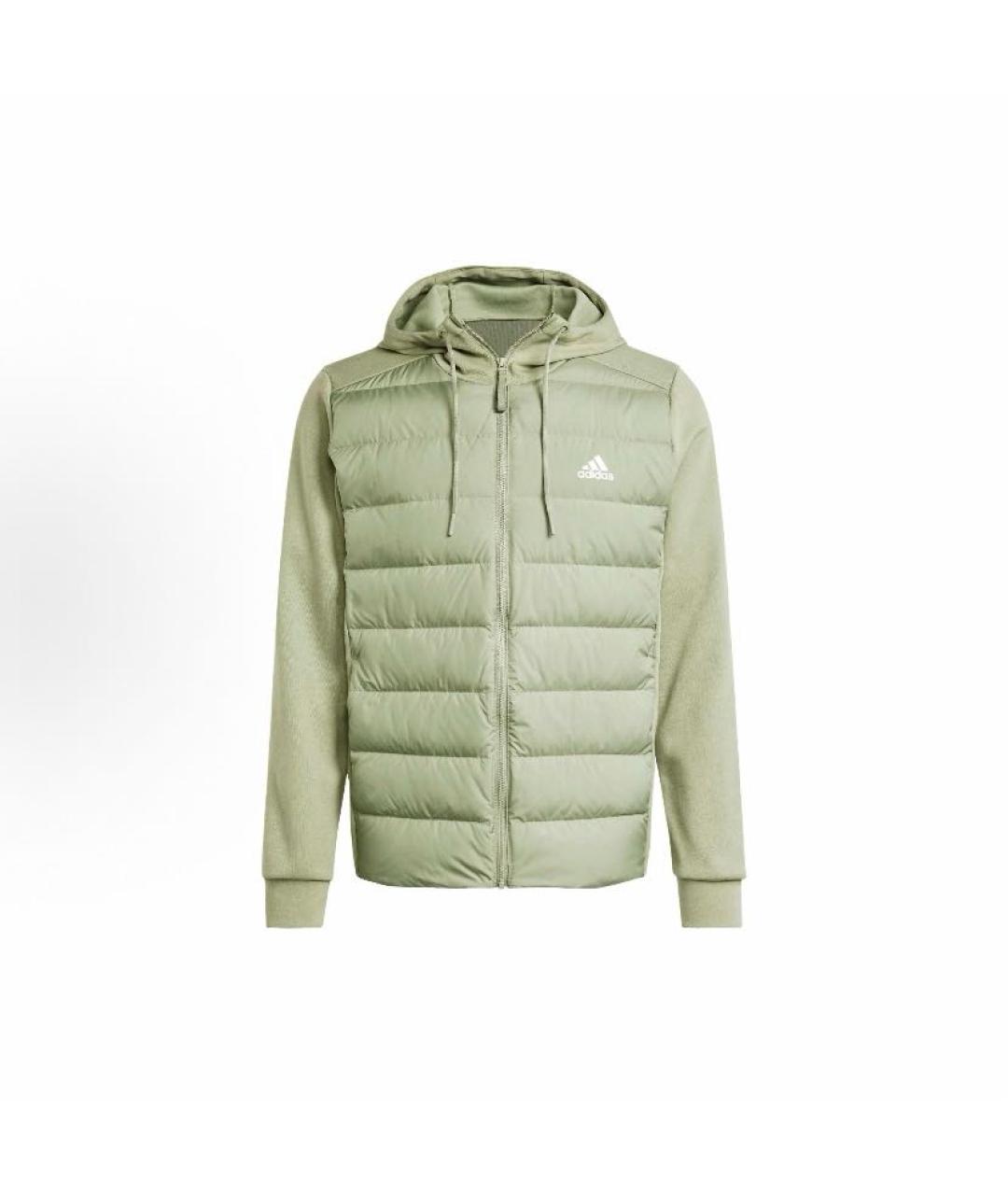 ADIDAS Зеленая полиэстеровая куртка, фото 7